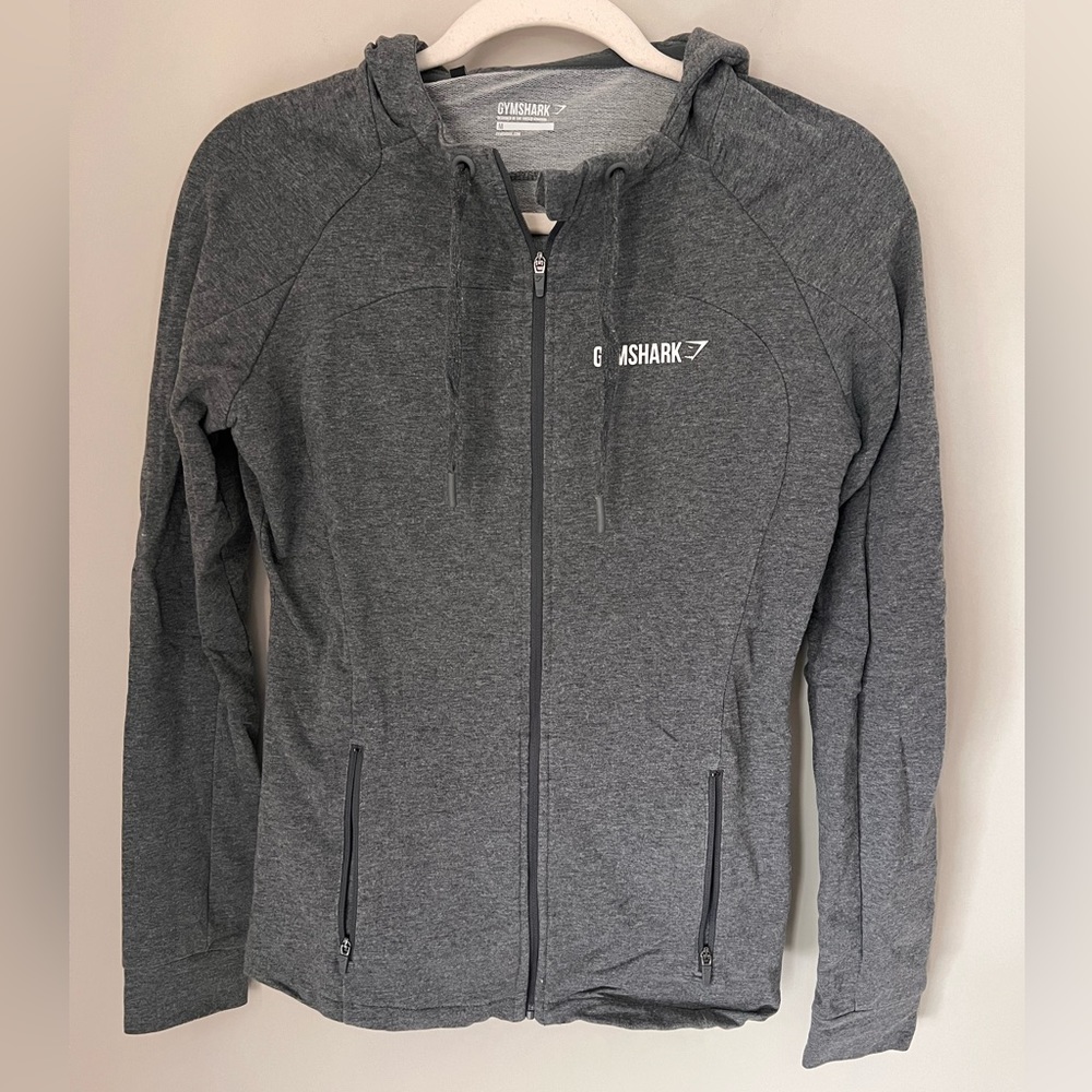Gymshark Women’s grey zip sweatshirt